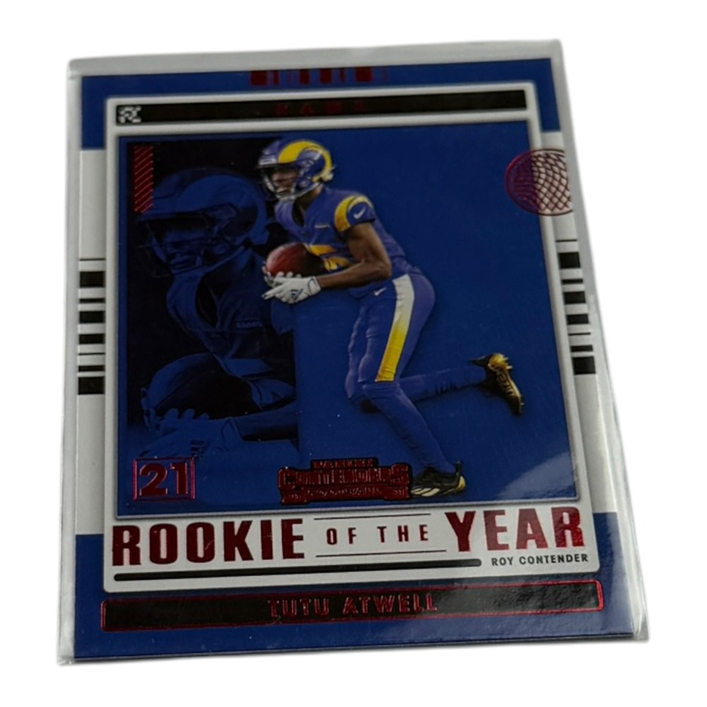 2021 Panini Contenders Tutu Atwell Rookie of the Year ROY-TAT LA Rams RC